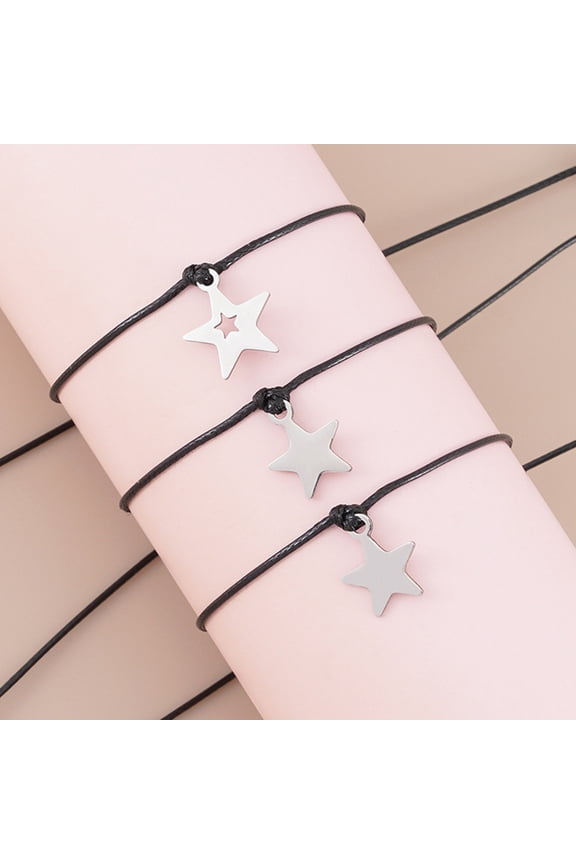 Adjustable Braided Mother Daughter Bracelet, Stainless Steel, Light Brown, Perfect for Daily Wear
