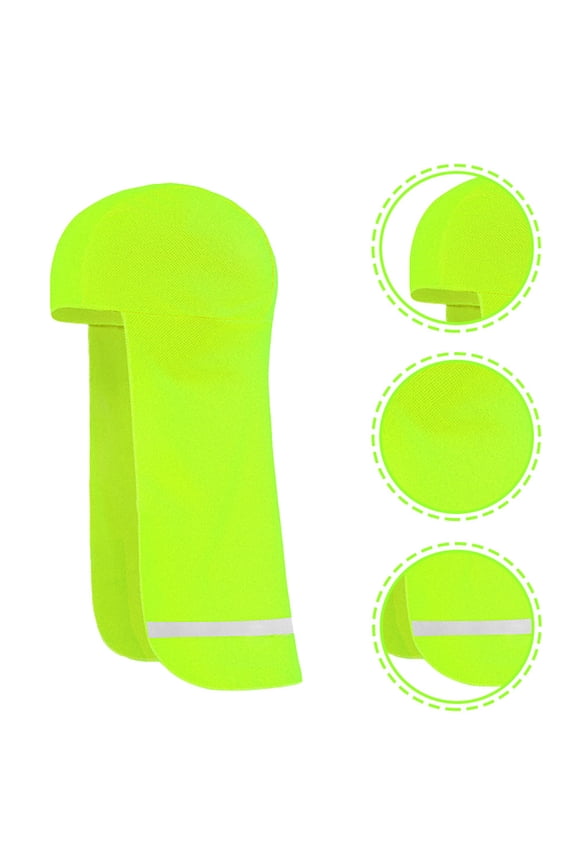 1Set Motorcycle Hat Reflective Long Tail Beanie Cap Light Green UV Protection 42.0x22.0x22.0in