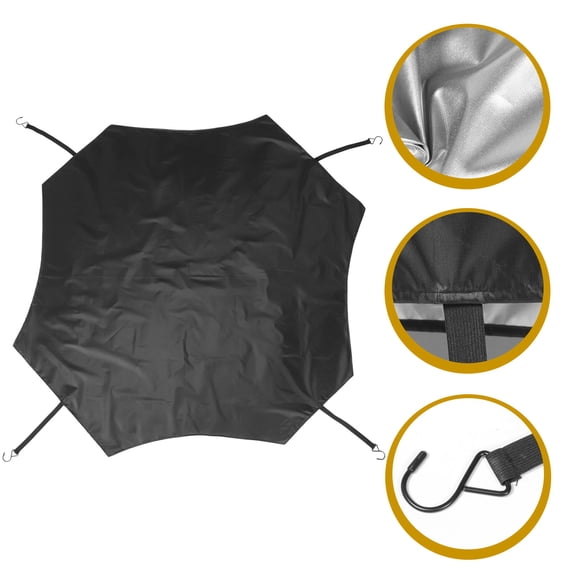 COMPUKAS AC Outside Units Cover for Outdoor Use UV Protection Black 210D Oxford Cloth 1Pcs