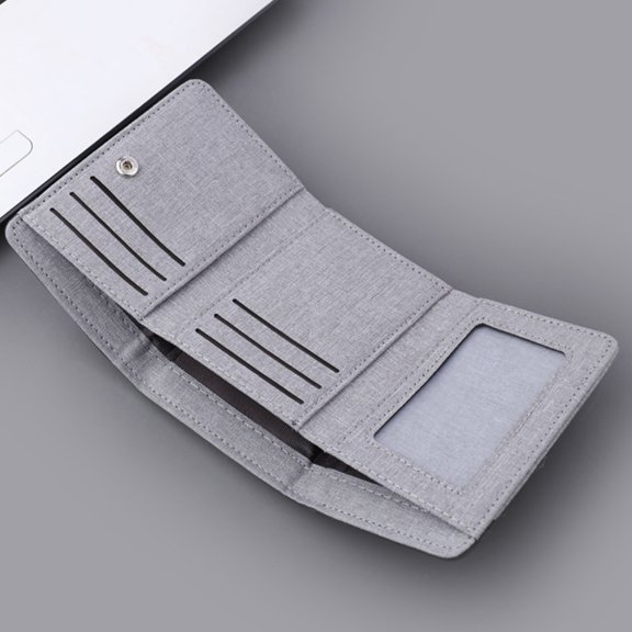 COMPUKAS Canvas Card Holder Pouch for Men, Secure Travel and Everyday Use, Compact 4.8x3.3in Wallet Organizer