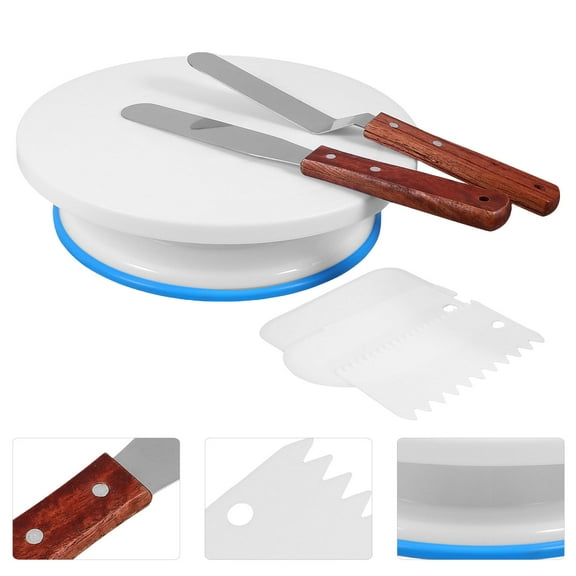 COMPUKAS 1Set Rotating Cake Stand for Cake Shops and Home Use with Double Direction Turning