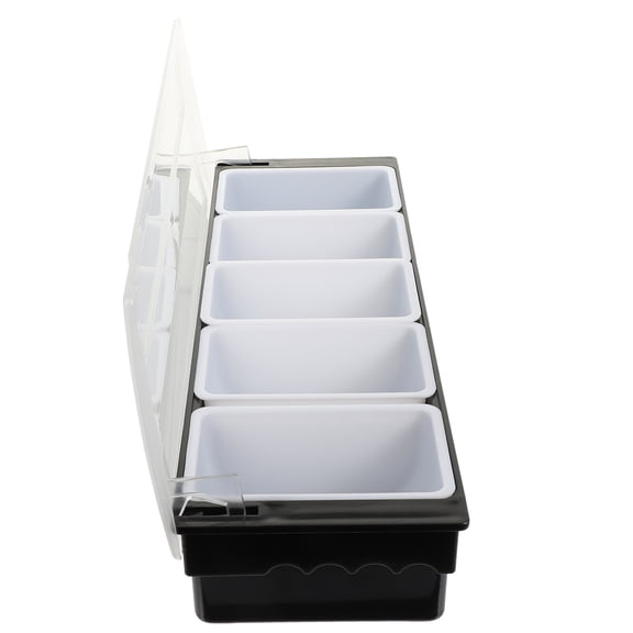 COMPUKAS Compukas 1 Set Divided Snack Box Container Plastic Multi Compartment Tray Organizer for Home and Bar Use