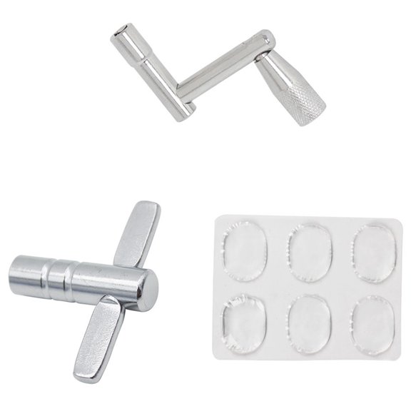 COMPUKAS Snare Drum Key Set with Metal Build for Quiet Practice, Compact Size 4x3.9x2.9in