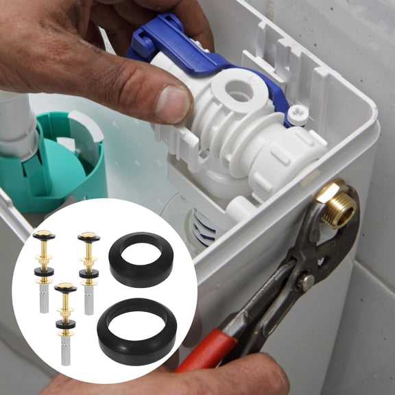 COMPUKAS Toilet Repair Parts Set, Universal Flush Valve Replacement Kit with Sealing for Leakproof Water Control