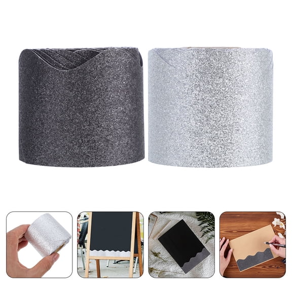 COMPUKAS Decorative Glitter Bulletin Board Borders for School Office Blackboard