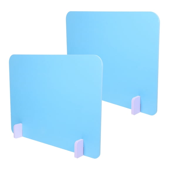 COMPUKAS 2 Sets Desk Privacy Panel in Sky Blue for Droplet Blocking Designed for Students and Office Workers