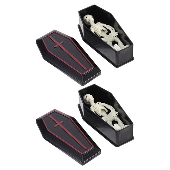 COMPUKAS 2 Sets Small Coffin Box Model Prank Props with Multi Color for Home and Office Decor