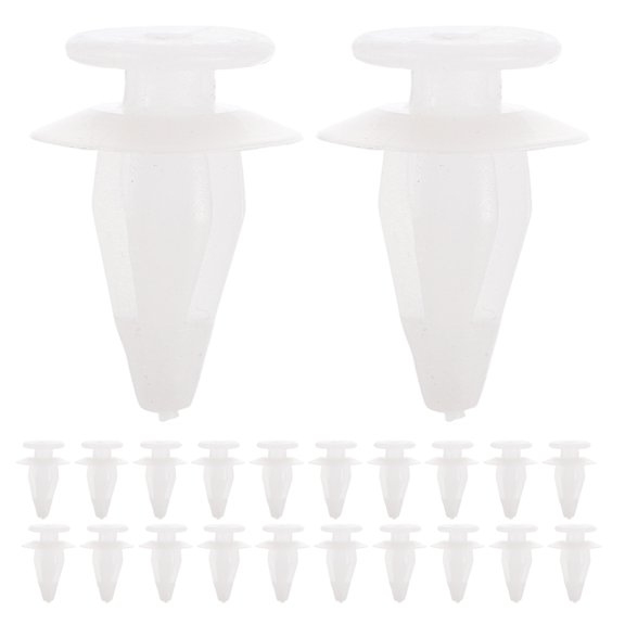 COMPUKAS 200Pcs Car Mounting Clips White Plastic Auto Body Trim Clips for Wheel Arch and Door Panel