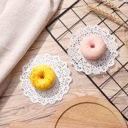 COMPUKAS 200-Pack White Round Lace Paper Doilies for Cake, Baking, Coffee Bar & Party Decoration