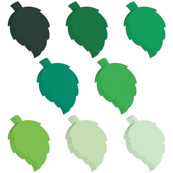 COMPUKAS 200Pcs Paper Leaf Cutouts Assorted Green Leaves for Party Wedding Classroom Decorations