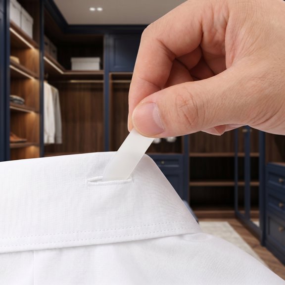 COMPUKAS 200Pcs White Plastic Collar Stay Tabs for Dress Shirt Collar Straighteners