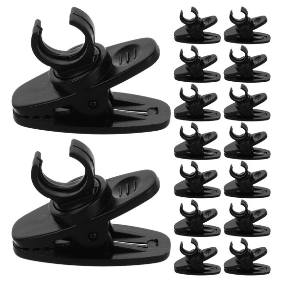 COMPUKAS 20Pcs Adjustable Lapel Microphone Clip Set for Wireless Mic with Non Reflective Finish