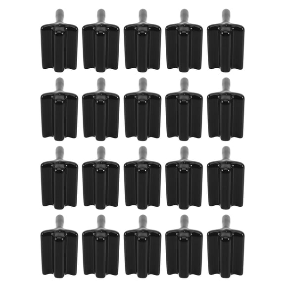 COMPUKAS 20Pcs Black Vinyl T Post Safety Caps Plastic Fence Post Covers for Enhanced Outdoor Protection
