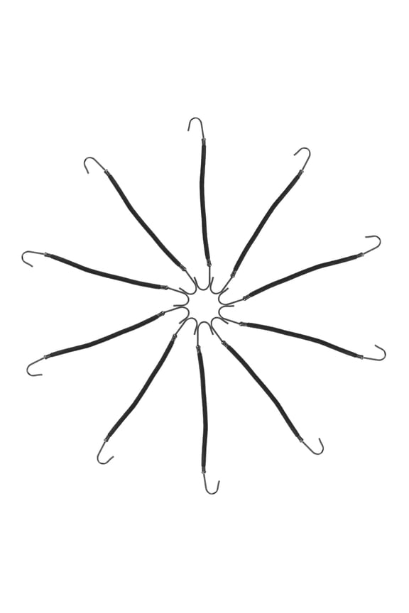 20Pcs Bungee Hair Elastics Black for Custom Fit Ponytails and Half Knot Hairstyles