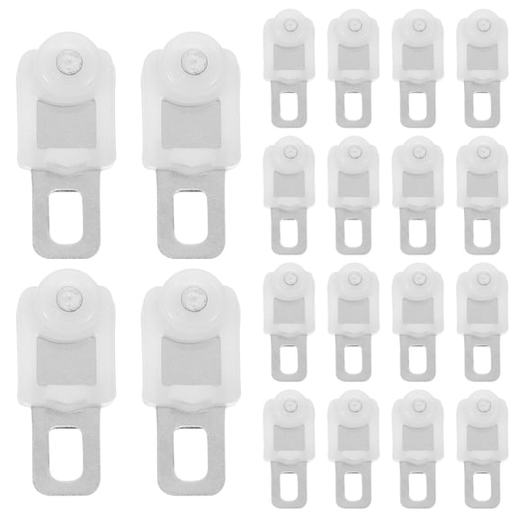 COMPUKAS 20Pcs Curtain Track Rollers Heavy Duty Stainless Steel Silent Gliders for Office Bedroom Use