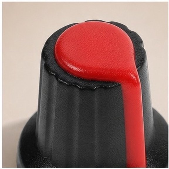 COMPUKAS 20Pcs Easy Install Red Dj Mixer Rotary Potentiometer Knob Durable Plastic Control Parts