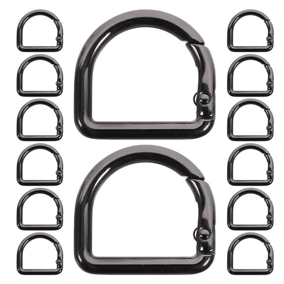 COMPUKAS 20Pcs Metal Spring Snap Clips Secure Locking Carabiner Hooks for Bag Strap Replacement