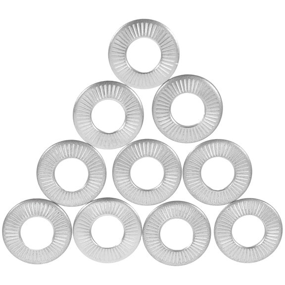 COMPUKAS 20Pcs Plated Silver Spring Washers Set Durable Stainless Steel Gaskets for Mechanical Repairs
