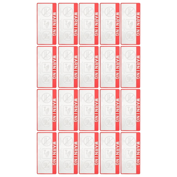 COMPUKAS 20-Pack Removable Transparent PVC Car Camera Stickers Vehicle Surveillance Warning Decals for Auto Safety