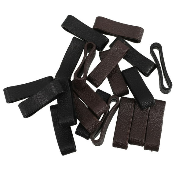 COMPUKAS 20Pcs Replacement Strap Keeper Rings for Waist Belt Loop Retainer Fake Material