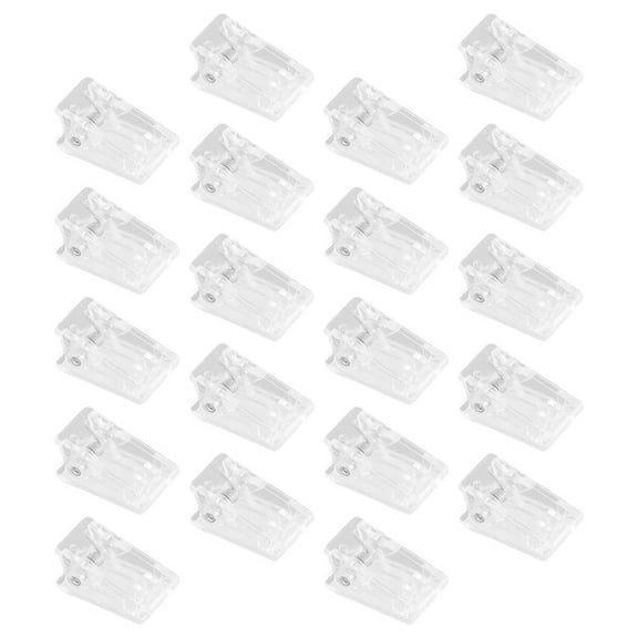 COMPUKAS 20Pcs Self-Adhesive Spring Clip Transparent Spring Clip for General Users