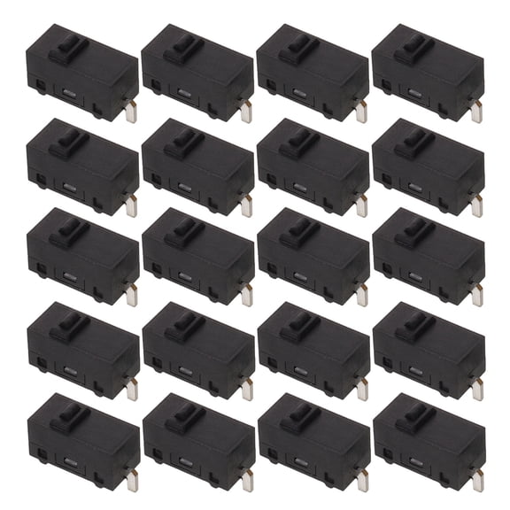 COMPUKAS 20Pcs Black Ergonomic Game Machine Switch for Responsive Tactile Feedback