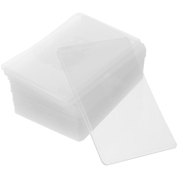 COMPUKAS 20-Pack Transparent Card Sleeves Photo Page Protectors for Gamers, ABS Material, Perfect for Trading Cards
