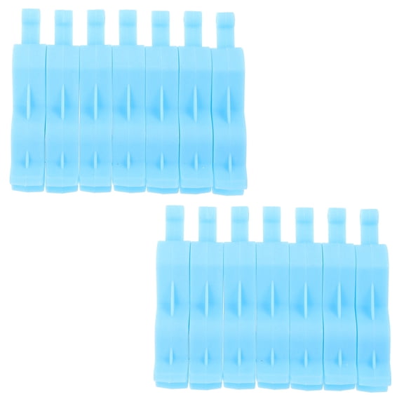 COMPUKAS Waste Basket Bag Clips, Tight Grip, Easy Install, Blue, 20Pcs