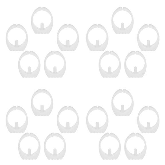 COMPUKAS 20Pcs White U Shaped Plastic Chair Leg Caps for Bar Stools and Chairs