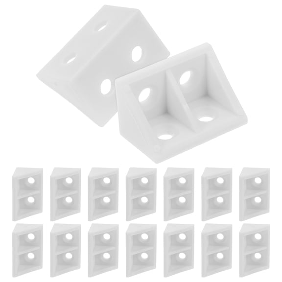 COMPUKAS 20pcs Nylon Corner Brackets for Carpentry, Projects, Furniture Reinforcement Hardware Kit
