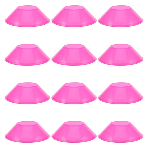 COMPUKAS 20pcs Portable Soccer Training Cones Agility Equipment for Kids & Adults, Rosy Fan Gear for Practice