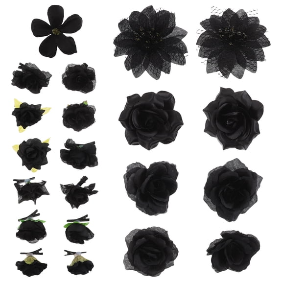 COMPUKAS 21pcs DIY Eternal Flower Hairpins Resin Rose Heads Hair Accessories for Women Daily Wear