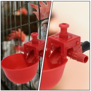 COMPUKAS 22-Piece Automatic Plastic Poultry Water Dispenser Container for Convenient Farm Use