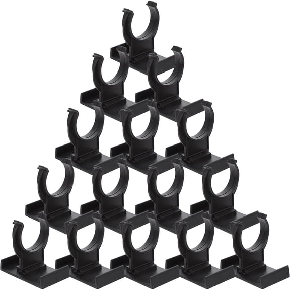 COMPUKAS Clamp Shelf Legs Cabinet Leveler Leg Kick Clips Black PP 24Pcs