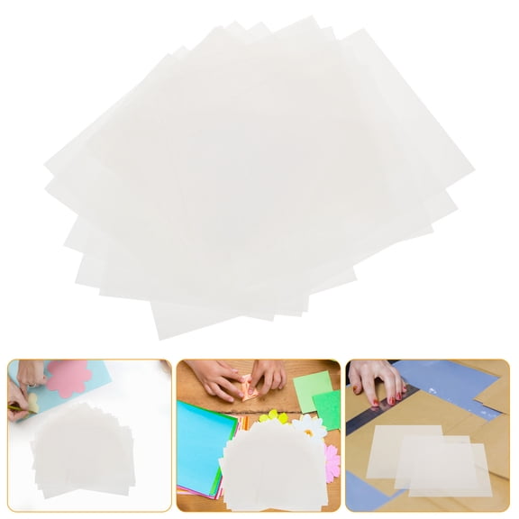 COMPUKAS 24Pcs Milky White Polyester Film Stencil Sheets Lightweight for Precise DIY Craft Projects