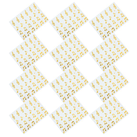 COMPUKAS 27Pcs Golden Music Symbol Stickers Removable Motivational Rewards for Music Teachers and Student Incentives