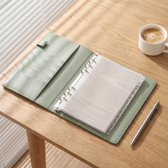 COMPUKAS 2Pack Clear Frosted Loose Leaf Dividers with Monthly Indexed Tabs for Office Or School