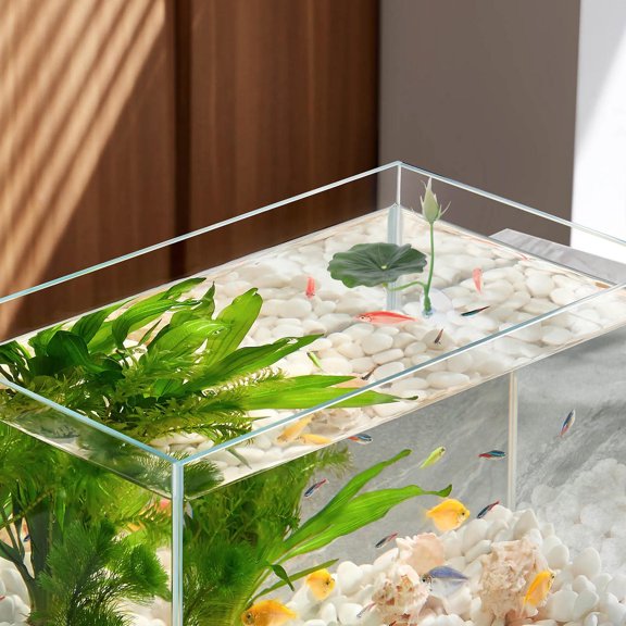 COMPUKAS 2Pcs Betta Fish Leaf Bed Green Artificial Lotus Leaf Soft Material Aquarium Accessory