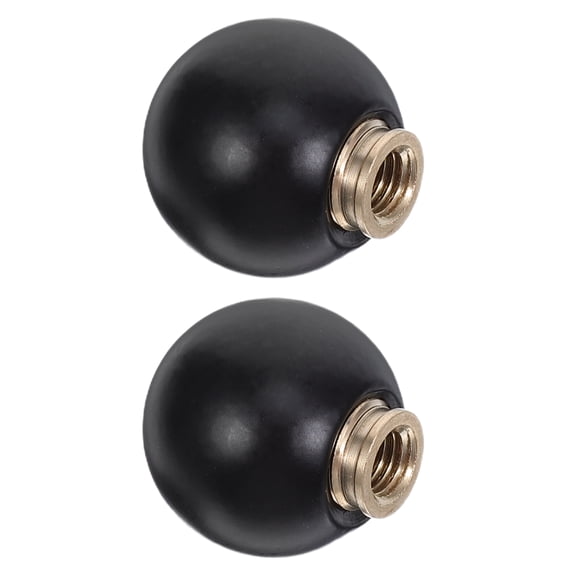 COMPUKAS 2Pcs Screw on Black Metal Lamp Shade Finials Decorative Ball Knobs for Daily Use