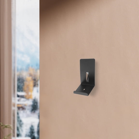 COMPUKAS Iron Lock Box Door Hanger, Black, Enhanced Security, Easy Mount, 2Pcs