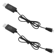COMPUKAS 2-Pack Black RC Battery Charger Cords with Balanced Voltage for Safe and Aircraft Charging