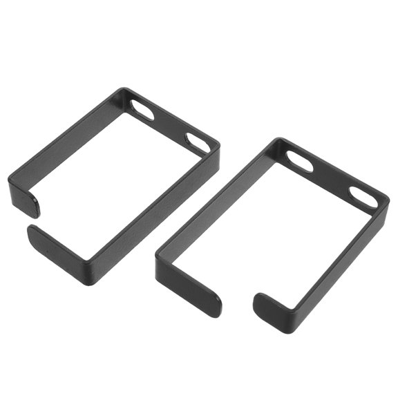 COMPUKAS 2-Pack Black Metal Network Rack Cable Management Hooks, Wire Organizer for Server Rack Cord and Data Center Setup