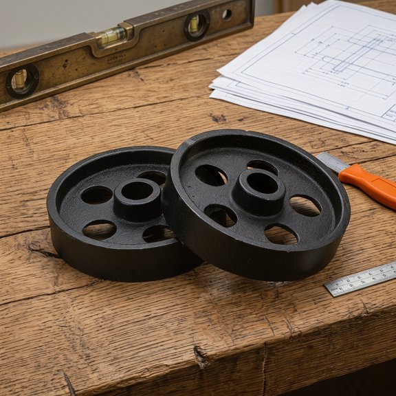 COMPUKAS Set of 2 Black Warehouse Scale Wheels with Mechanical Hardware for Easy Mobility and Performance