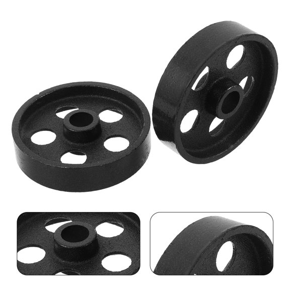COMPUKAS 2Pcs Black Warehouse Scale Wheels with Mobility and Durable Mechanical Scale Hardware