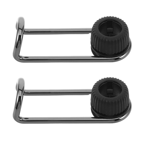 COMPUKAS 2Pcs Car Headrest Hooks Black Metal Backseat Purse Holders for Vehicle Interior Organization