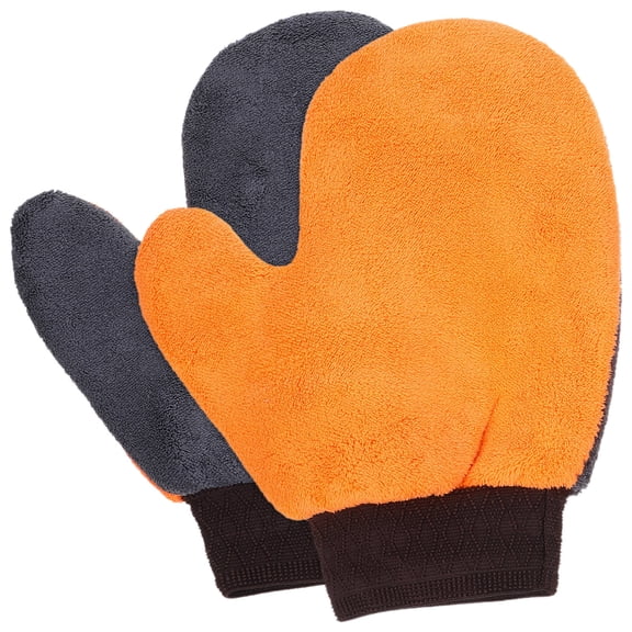 COMPUKAS 2Pcs Car Wash Gloves with Dual Side Design for Detailed Auto Cleaning and Exterior Care