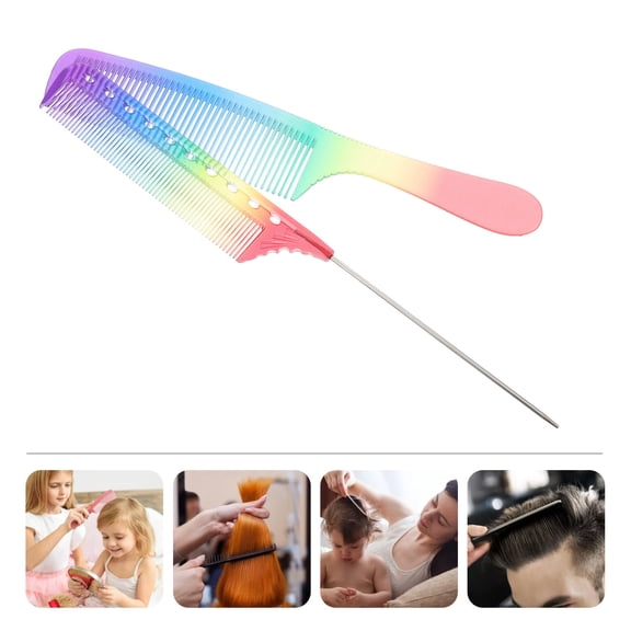 COMPUKAS 2-Pack Transparent Hair Styling Combs for Women, Resin Material, Shape Hair Easily and Neatly