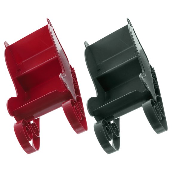 COMPUKAS 2Pcs Desktop Sleigh Adornment Red Plastic for Christmas Celebrations