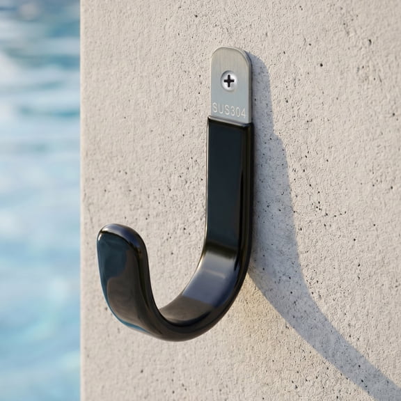COMPUKAS Pool Rescue Hook Stainless Steel Multi-Color for Home Safety Gear 2Pcs