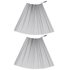 COMPUKAS 2-Piece Fireplace Screen Cover, Fire-Resistant Metal Mesh Guard, Easy Install for Indoor Home Hearth Safety